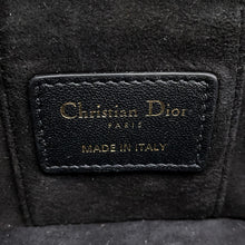 将图像加载到图库查看器中，Dior Cannage 2-Way Vanity Shoulder Pouch Black Leather
