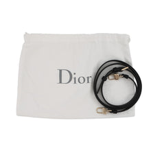将图像加载到图库查看器中，Dior Cannage 2-Way Vanity Shoulder Pouch Black Leather
