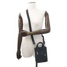 将图像加载到图库查看器中，Dior Oblique Safari North-South 2-Way Shoulder Bag Black2ESWS017YKY Canvas Leather Size Mini

