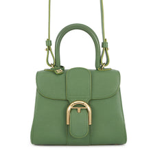 Load image into Gallery viewer, Delvaux Brillon 2WAY Handbag Green Leather Size Mini
