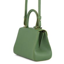 Load image into Gallery viewer, Delvaux Brillon 2WAY Handbag Green Leather Size Mini
