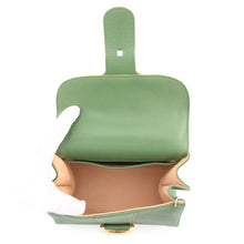 Load image into Gallery viewer, Delvaux Brillon 2WAY Handbag Green Leather Size Mini
