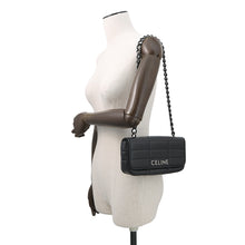 Load image into Gallery viewer, CELINE Mono Chrome ChainShoulder Bag Black112333 Leather
