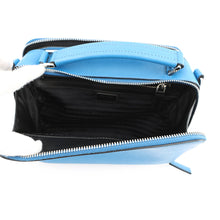 将图像加载到图库查看器中，PRADA Saffiano Leather 2WAY Handbag Blue2VH069 Leather
