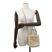 Load image into Gallery viewer, PRADA 2WAY Handbag Beige1BA392 Sheepfur Leather

