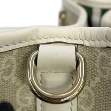 Load image into Gallery viewer, GUCCI GG Emblem 2-Way Bucket Bag Beige&amp;White815118 PVC Leather Size Small
