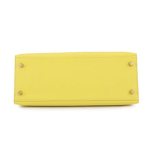 将图像加载到图库查看器中，HERMES Kelly Sellier Lime Epsom Size 28
