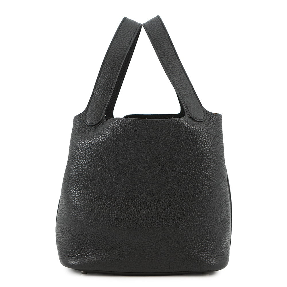 HERMES Picotin Lock Black Taurillon Clemence Size MM