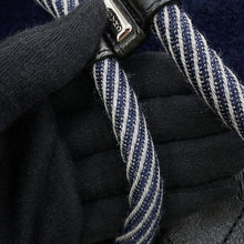 将图像加载到图库查看器中，CHANEL Embroidery One Diary Drawstring Shoulder Bag Navy/BlackA57519 Wool Leather
