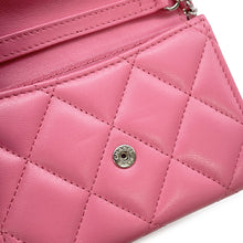 将图像加载到图库查看器中，CHANEL Matelasse ChainShoulder Coin purse PinkAP2569 Lambskin
