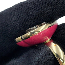 将图像加载到图库查看器中，CHANEL Heart motif ring PinkABA409 Gold Plated Rhinestone
