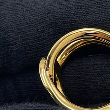 将图像加载到图库查看器中，CHANEL CC logo Ring Black/WhiteABD000 Gold Plated
