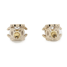 将图像加载到图库查看器中，CHANEL CC Logo Cube Earrings BlackAB9512 Gold Plated
