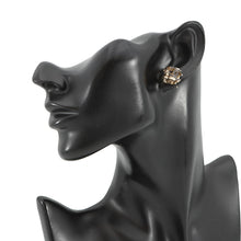 将图像加载到图库查看器中，CHANEL CC Logo Cube Earrings BlackAB9512 Gold Plated
