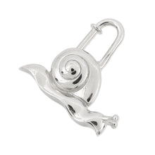 将图像加载到图库查看器中，HERMES Cadena snail Silver Metal
