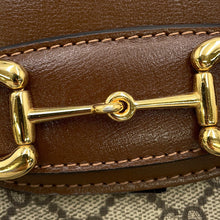 将图像加载到图库查看器中，GUCCI Horsebit 1955 Shoulder Bag Beige/Brown602204 GG SupremeCanvas
