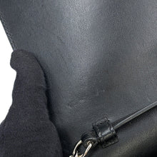 Load image into Gallery viewer, SAINT LAURENT PARIS Chain wallet Black377829 Croco embossed leather
