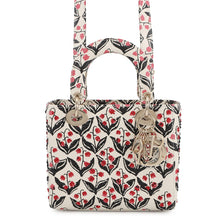 Load image into Gallery viewer, Dior Dior 2-way Bag for Women, Beaded White/Pink/Black Leather Rhinestone Size Small
