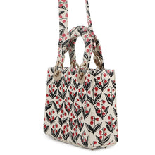 Load image into Gallery viewer, Dior Dior 2-way Bag for Women, Beaded White/Pink/Black Leather Rhinestone Size Small
