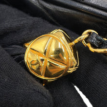 将图像加载到图库查看器中，CHANEL Diamond Stitch Tassel Chain Shoulder Black Lambskin
