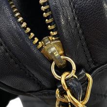 将图像加载到图库查看器中，CHANEL Diamond Stitch Tassel Chain Shoulder Black Lambskin
