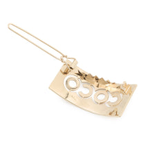将图像加载到图库查看器中，CHANEL COCO Barrette Champagne Gold/Pink Metal Rhinestone
