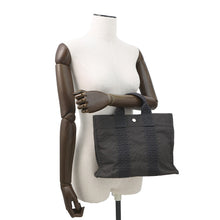 将图像加载到图库查看器中，HERMES Her Line Tote Gray Nylon Canvas Size PM
