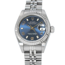 将图像加载到图库查看器中，ROLEX Datejust W26mm Stainless Steel K18WG Blue Dial79174
