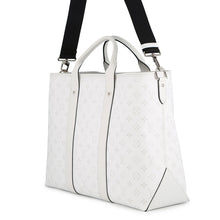 将图像加载到图库查看器中，LOUIS VUITTON Weekend Tote NM BlancM30919 Monogram Taiga Leather
