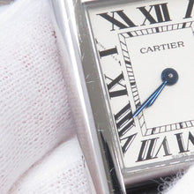 Load image into Gallery viewer, CARTIER tank mast SM W22mm×H29.5mm Stainless Steel Leather Silver DialWSTA0042
