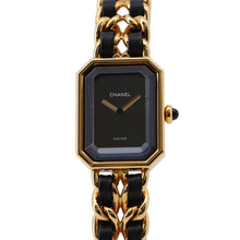 Load image into Gallery viewer, CHANEL Premiere M H26ｍｍ×W20mm Gold Plated Leather Black DialH0001
