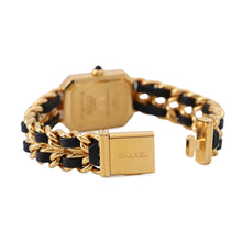 将图像加载到图库查看器中，CHANEL Premiere M H26ｍｍ×W20mm Gold Plated Leather Black DialH0001
