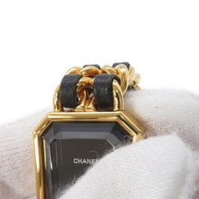 Load image into Gallery viewer, CHANEL Premiere M H26ｍｍ×W20mm Gold Plated Leather Black DialH0001
