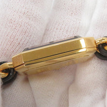 将图像加载到图库查看器中，CHANEL Premiere M H26ｍｍ×W20mm Gold Plated Leather Black DialH0001

