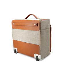 将图像加载到图库查看器中，HERMES Caleche Express Cabin Ecru/Fauve Toile Barenia Leather
