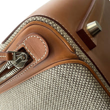 将图像加载到图库查看器中，HERMES Caleche Express Cabin Ecru/Fauve Toile Barenia Leather
