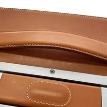 将图像加载到图库查看器中，HERMES Caleche Express Cabin Ecru/Fauve Toile Barenia Leather
