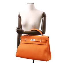 Load image into Gallery viewer, HERMES Maxi Kelly Orange Togo Leather Size 42

