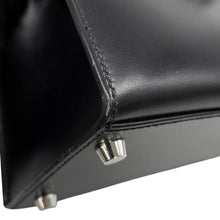将图像加载到图库查看器中，HERMES Kelly Sellier Black Box Calf Leather Size 28
