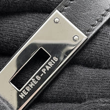 将图像加载到图库查看器中，HERMES Kelly Sellier Black Box Calf Leather Size 28
