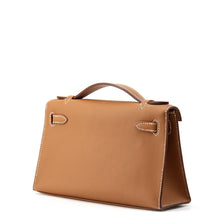 将图像加载到图库查看器中，HERMES PochetteKelly Gold Swift Leather
