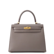 Load image into Gallery viewer, HERMES Kelly Sellier Etain Epsom Size 25
