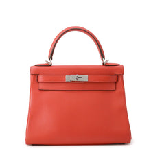 Load image into Gallery viewer, HERMES Kelly Retourne Rouge Coeur/Rouge Grenat Evercolor Size 28
