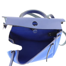 Load image into Gallery viewer, HERMES Herbag zip Blue Electric/Blue Saphir Toile H Vache Hunter Leather Size PM

