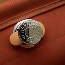将图像加载到图库查看器中，HERMES Herbag zip Orange/Natural Toile H Vache Hunter Leather Size PM

