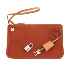 将图像加载到图库查看器中，HERMES Herbag zip Orange/Natural Toile H Vache Hunter Leather Size PM
