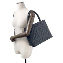 Load image into Gallery viewer, CHANEL Medallion Tote BlackA01804 Caviar Leather
