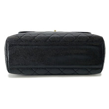 Load image into Gallery viewer, CHANEL Matelasse Top Handle Bag BlackA12397 Caviar Leather
