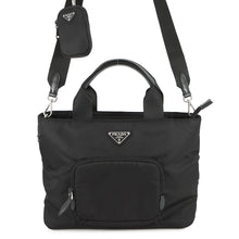 Load image into Gallery viewer, PRADA 2way Tote Bag Black1BG354 Nylon
