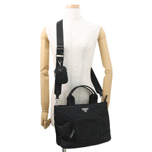 Load image into Gallery viewer, PRADA 2way Tote Bag Black1BG354 Nylon
